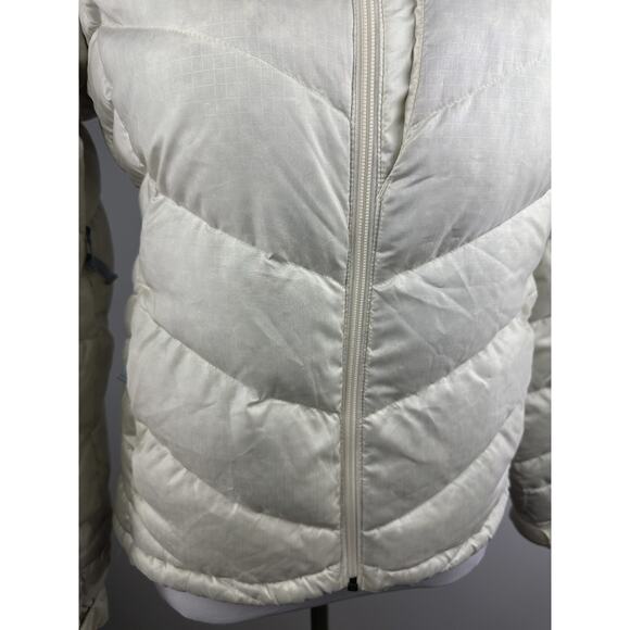 Patagonia Pipe Down Puffer Goose Insulated Coat Off White Women's Medium *Flawed - Picture 6 of 16